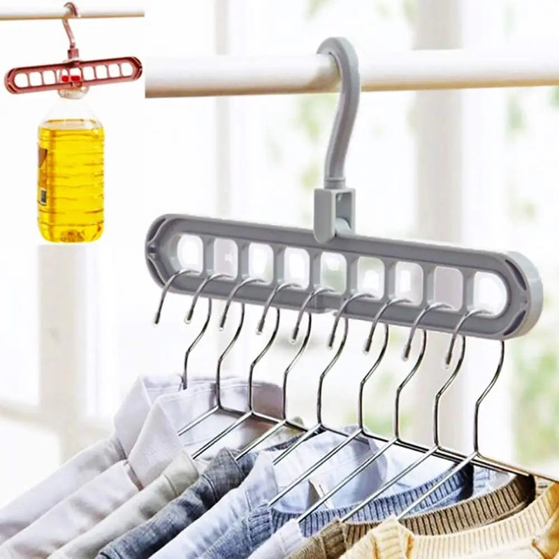 Cabides Magico 9 Furos Multi-dobrável Organizador